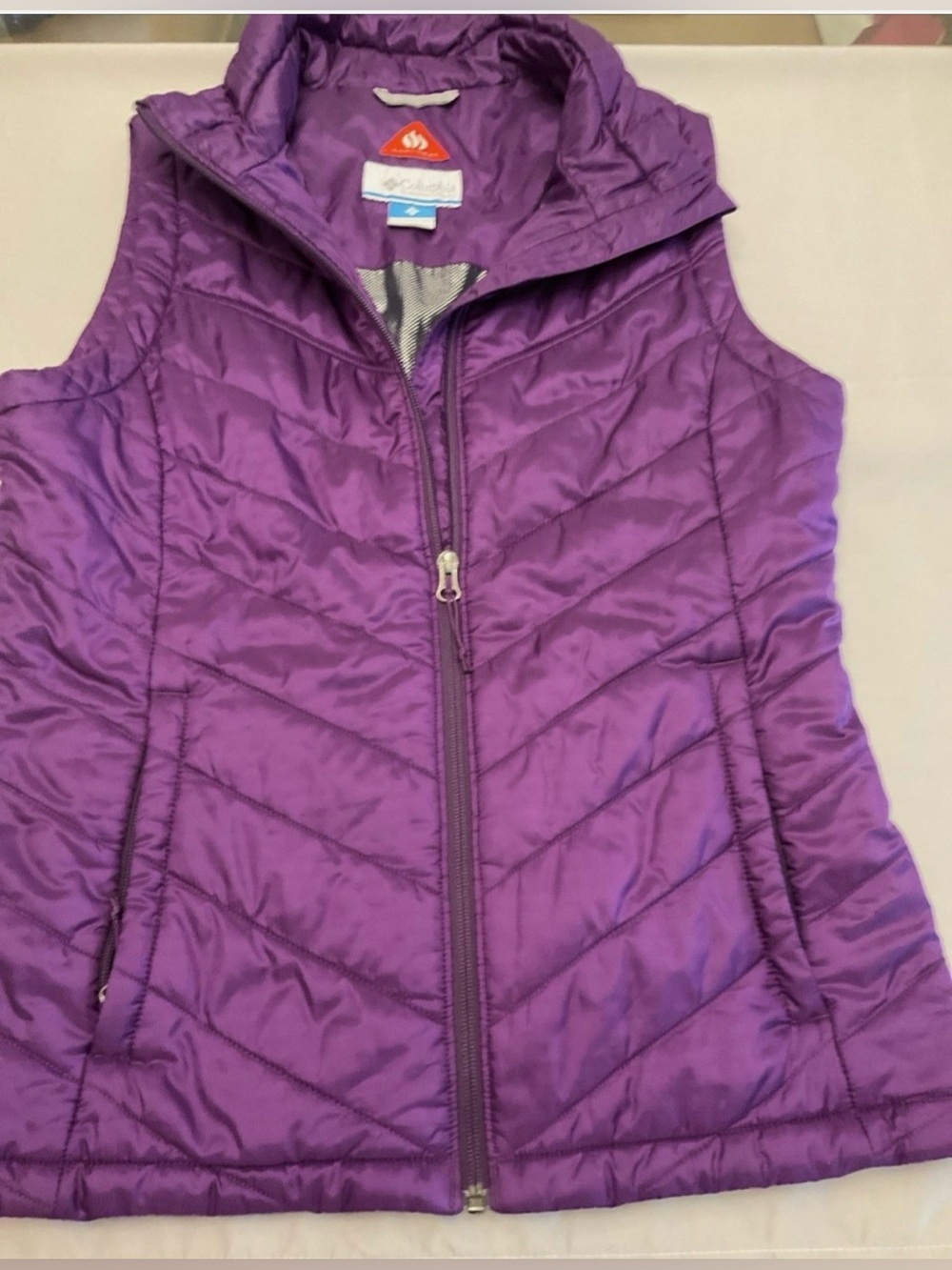 Women’s Columbia Quilted Purple Puffer Vest - Sleeveless Jacket